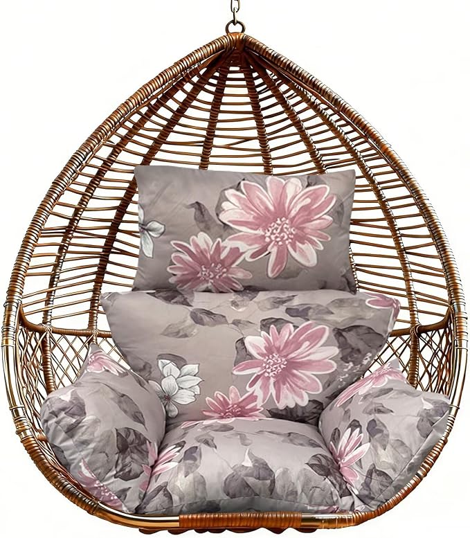 Floral Egg Chair Cushions Hanging Basket Chair Pads Replacement Patio Basket by ChairCushions