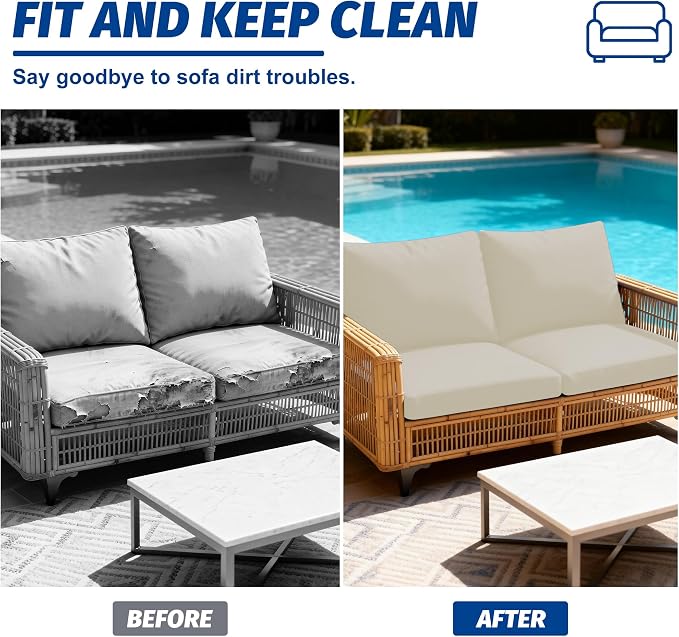 Patio Stretch Cushion Covers, Outdoor Sofa slipcovers - Image 5