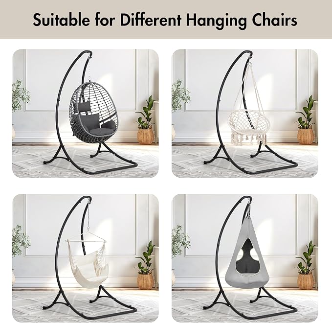 ANOW Heavy Duty Hammock Chair Swing Stand Only, Hanging Chair Stand - Image 4