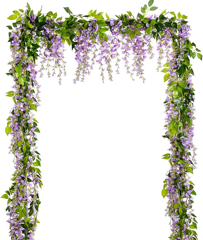 Lvydec Wisteria Artificial Flowers Garland by Lvydec