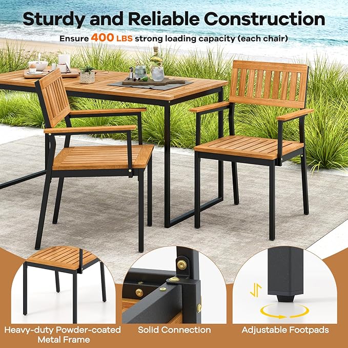 Tangkula 7 Piece Outdoor Dining Set - Image 7
