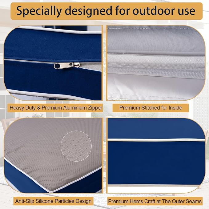 Outdoor Cushion Covers for Patio Furniture, Patio Cushion Covers Replacement - Image 3