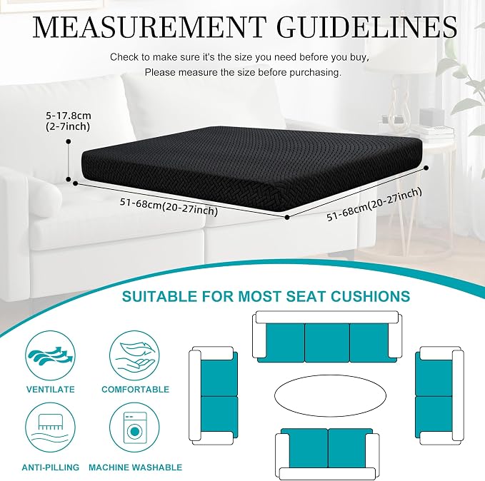 12Pcs Stretch Patio Cushion Covers, Outdoor Couch Covers Replacement, Outdoor - Image 2