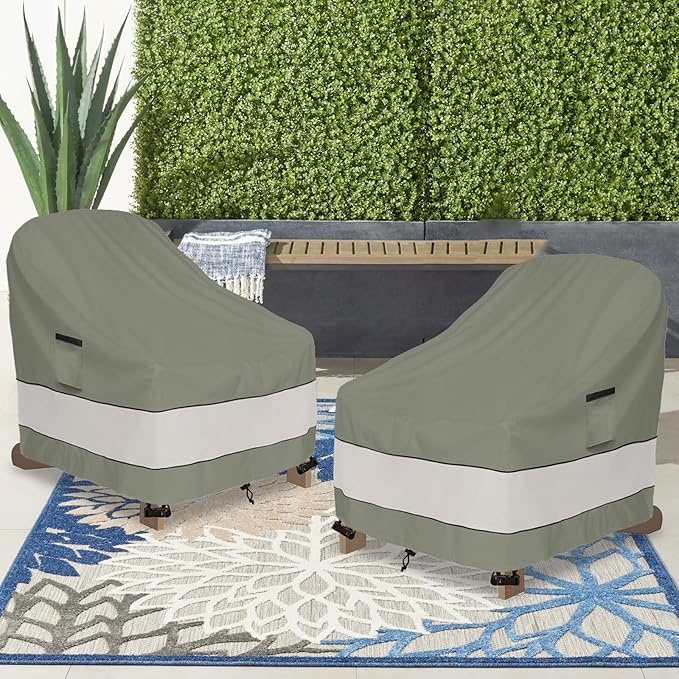 Outdoor Adirondack Chair Cover 2 Pack, Waterproof 100% Patio Chair Covers - Image 8
