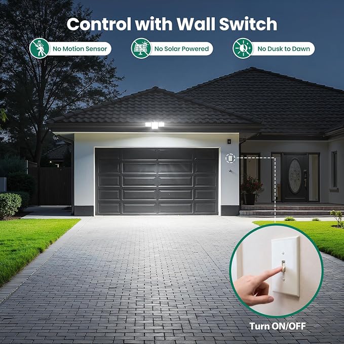 70W 7000LM LED Flood Lights Outdoor, Switch Controlled Security Lights - Image 6
