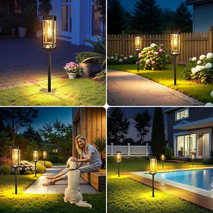 KOOPER Taller Solar Pathway Lights Outdoor, 8 Pack Upgraded Brighter Solar - Image 8