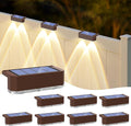 Peasur Solar Fence Lights Outdoor, 8 Pack Step Light Solar Powered, Waterproof by Peasur