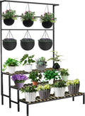 Large Plant Stand Indoor Outdoor, 3 Tier Heavy Duty Hanging Plant Stand by yeshine