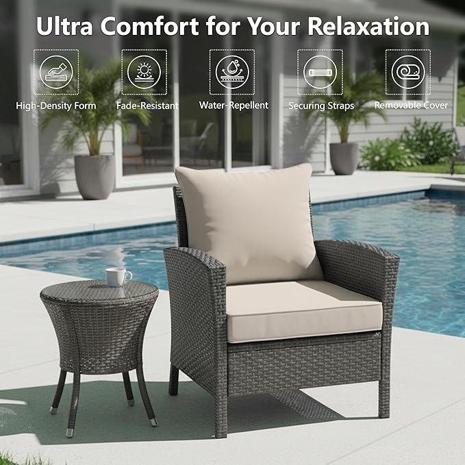 22x22 Inch Patio Chair Cushion - Image 2