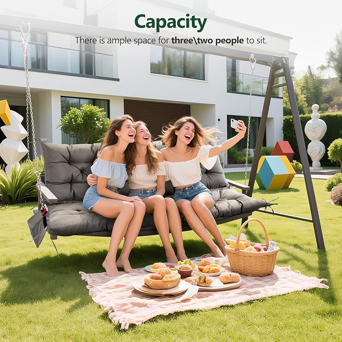 3 Seater Porch Swing Cushion, Thick Cushion - Image 6