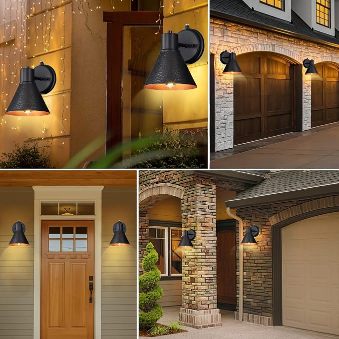 2 Pack Dusk to Dawn Outdoor Wall Sconces, Exterior Farmhouse Barn Light - Image 7