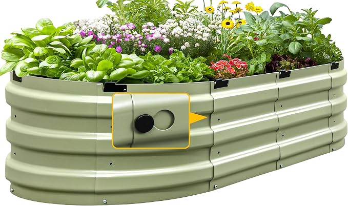 KING BIRD Raised Garden Bed Kit 2025 Upgraded 10-Minute Assembly Galvanized by KINGBIRD