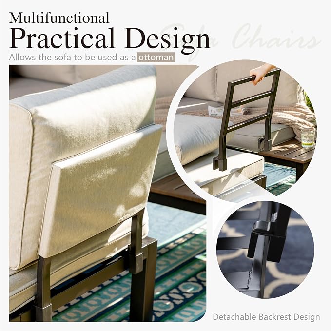 Sophia & William 6 Pieces Patio Furniture Set - Image 3