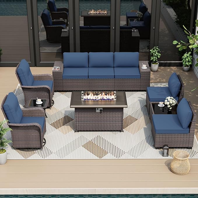 ALAULM 10 Pieces Patio Furniture Set by ALAULM