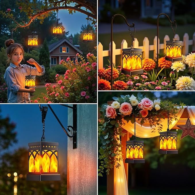 KOOPER Solar Lanterns Outdoor Waterproof, Two Modes Hanging Solar Lantern Lights - Image 4
