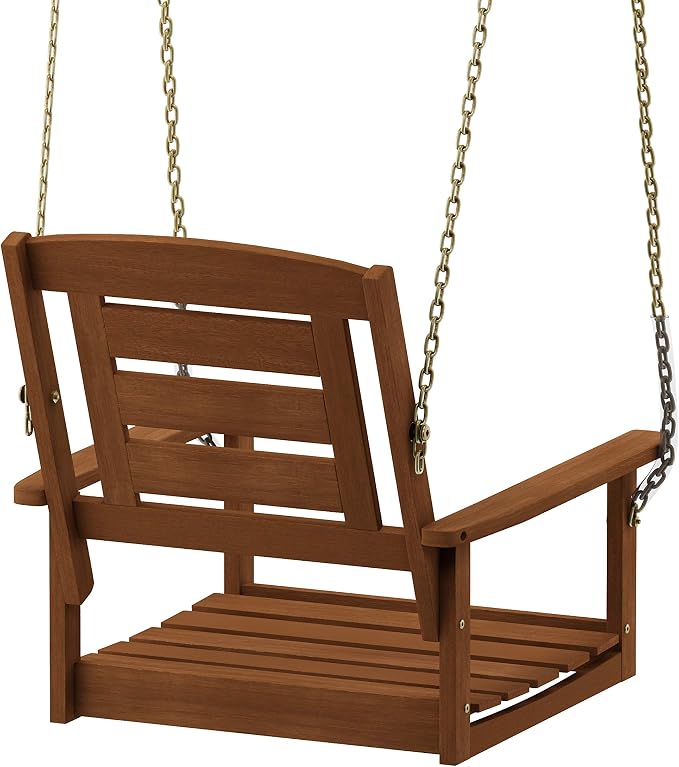 Furinno Tioman Hardwood Patio / Garden / Outdoor 2ft Porch Swing, 1 Seater - Image 4