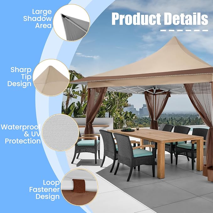 COBIZI 12x12 Pop up Canopy Gazebo on Clearance, Outdoor Canopy Tent - Image 2