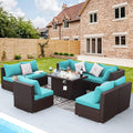 NICESOUL 9 Piece Patio Sectional Set by NICESOUL