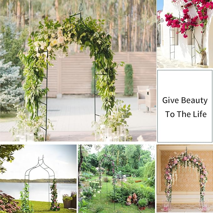 8.3 Ft H x 4.6 Ft W Metal Pergola Arbor - Image 7