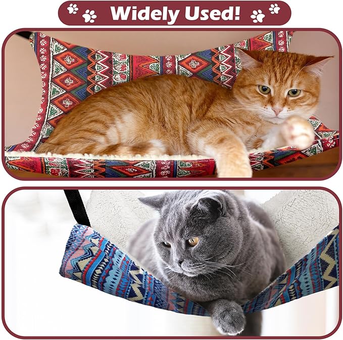 Jetec 2 Pack Cat Hammock for Cage, Catio Accessories Reversible Soft Cats Bed - Image 3