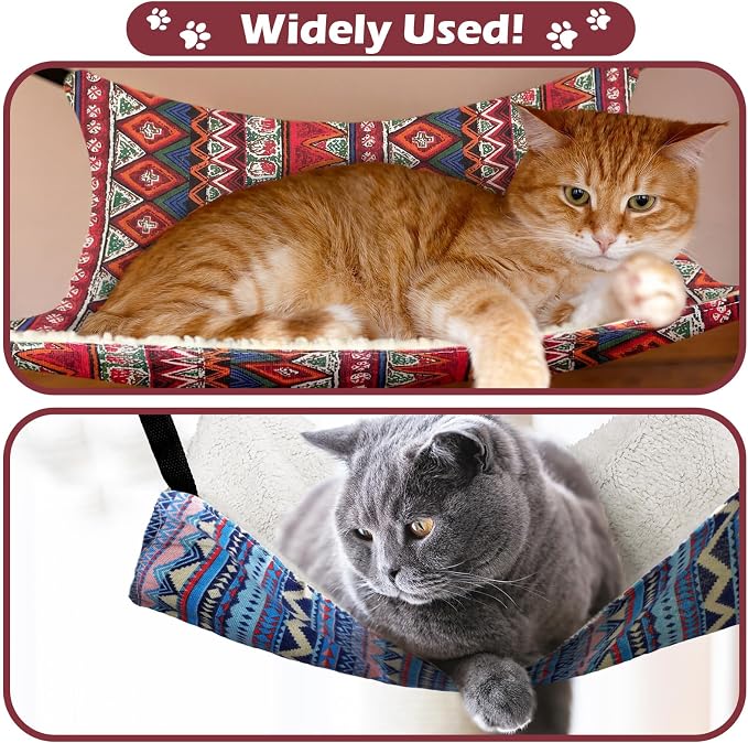 Jetec 2 Pack Cat Hammock for Cage, Catio Accessories Reversible Soft Cats Bed - Image 3