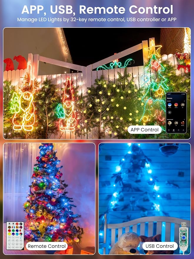 Smart Color Changing Easter Lights Outdoor Indoor, 33FT 66LED App Control RGB - Image 8