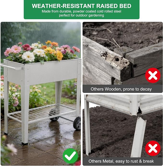 Elevated 32" Tall Raised Garden Bed - Image 7
