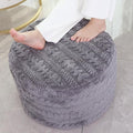 Asuprui Round Footstool Ottoman, 20x14 Inches Multi-Functional Modern Foot Stool by Asuprui