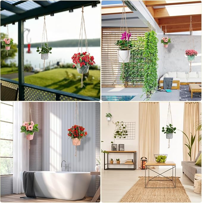 Plant Hanger, 10 Pieces 40'' Macrame Plant Hangers, Hanging Planters - Image 7