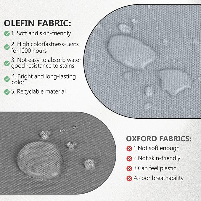 80 x 26 x 4 Inch Olefin Chaise Lounge Cushions, Lounge Chair Cushions - Image 5