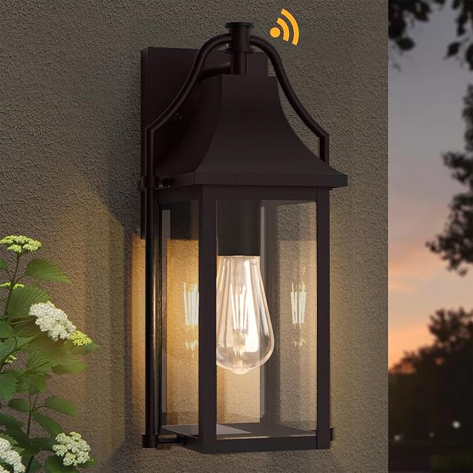 Dusk to Dawn Outdoor Wall Light, Waterproof Wall Sconces, Exterior Wall Mount by Lawyettle