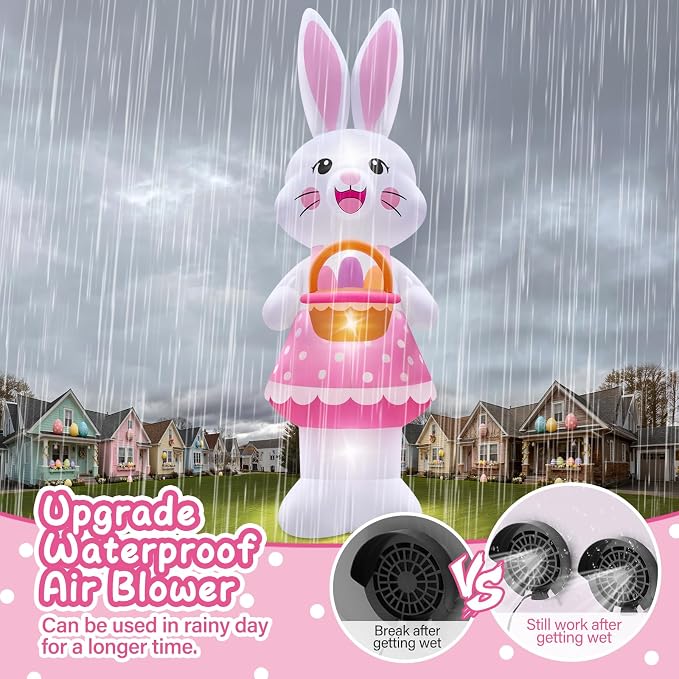 Lanstics 20FT Easter Inflatable Giant Bunny Inflatable - Image 5