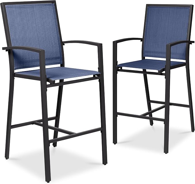 Best Choice Products Outdoor Bar Stools Set of 2, Bar Height, Patio Furniture by BestChoiceProducts