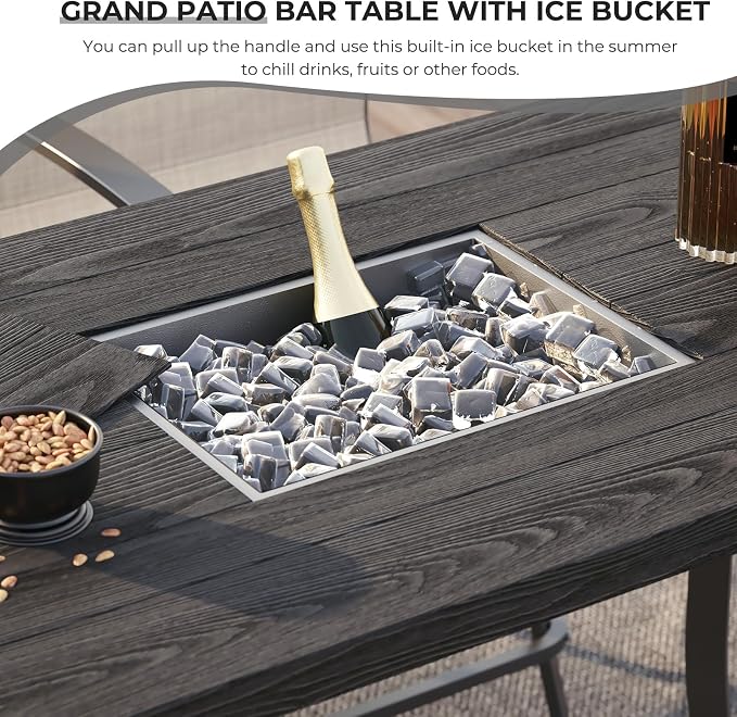 Grand patio 5-Piece Patio Swivel Bar Stools - Image 7