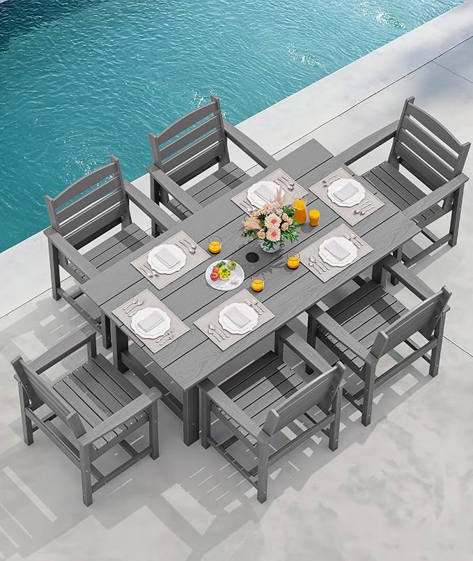 SERWALL Patio Dining Chair Set of 2 - Image 6