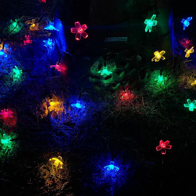 Solar String Lights for Outside，100 LED Solar Flower Lights Outdoor Waterproof - Image 7