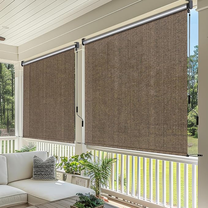 LIFERUN Outdoor Roller Sun Shade 6' W x 6' H– UV Block Patio Shade - Image 3