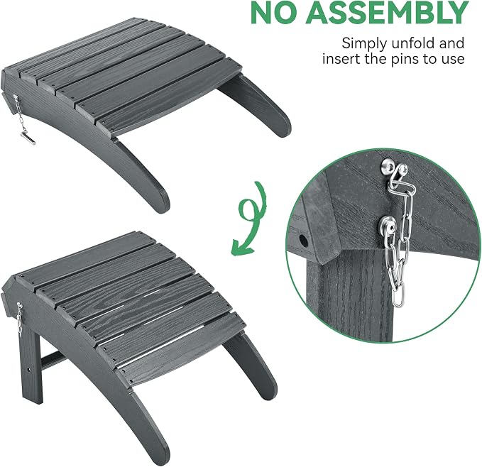Yaheetech Adirondack Ottoman Footrest - Image 5