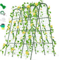 Miory Cucumber Trellis for Raised Beds, 48 x 63 Inch Metal U-Frame Garden by Miory