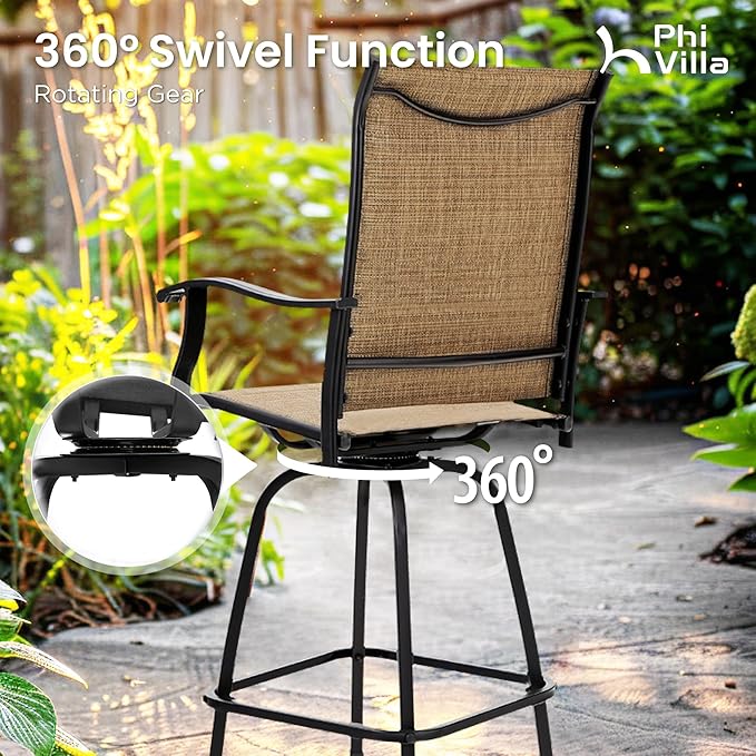 PHI VILLA Outdoor Patio Bar Set - Image 3