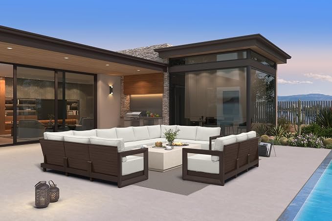 PURPLE LEAF Patio Furniture Set Enclosed Outdoor Couch by Unknown