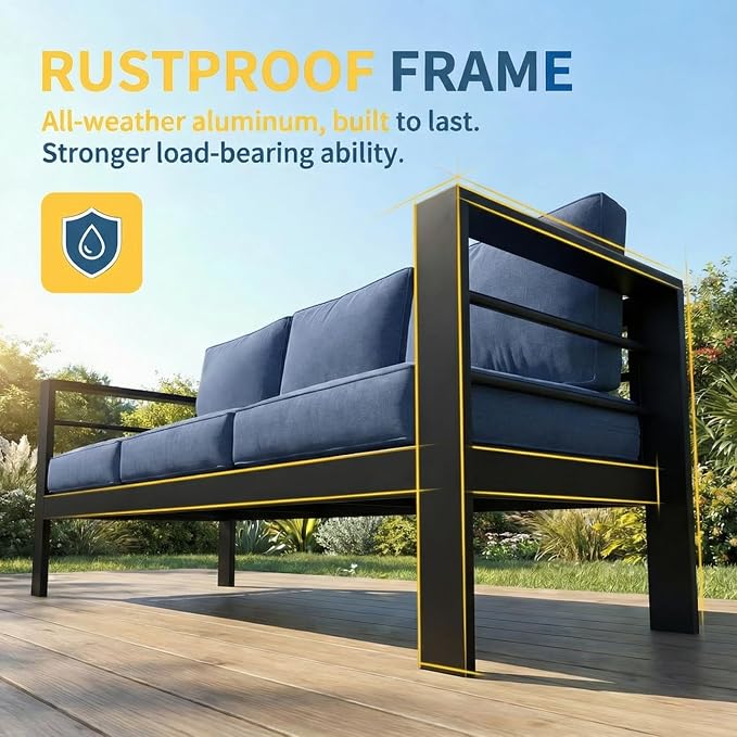 Solaste Aluminum Patio Furniture Set - Image 3