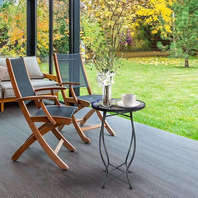 12 Inch Small Outdoor Side Table - Image 8