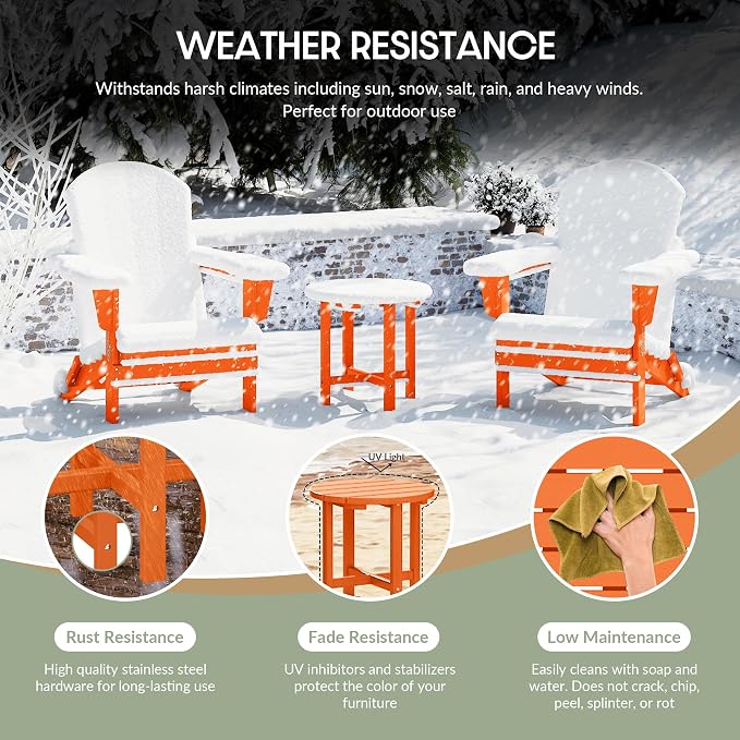 WestinTrends Dylan Adirondack Round Outdoor Side Table - Image 5