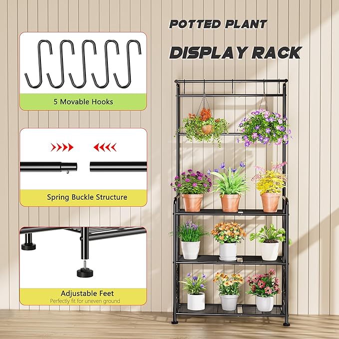 Plant Stand Indoor Outdoor Heavy Duty Metal - Image 4