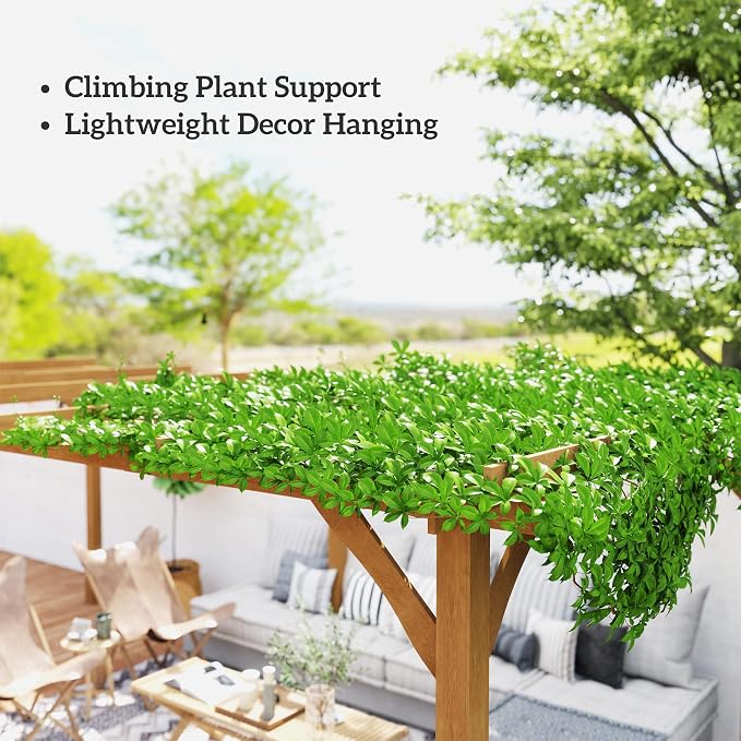 Outsunny 20' x 10' Outdoor Pergola, Wood Gazebo Grape Trellis - Image 8