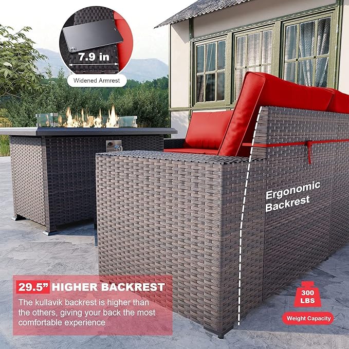 Kullavik 13 Pieces Outdoor Patio Furniture Set - Image 3