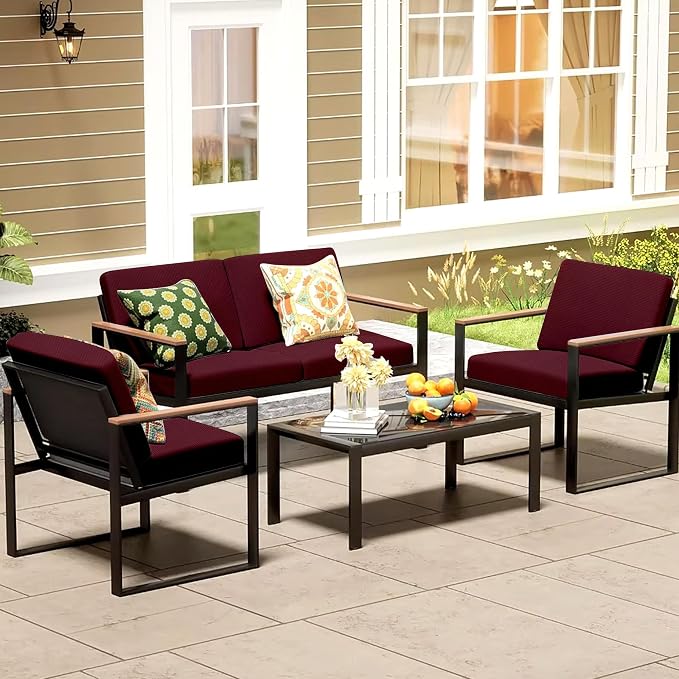 8Pcs Patio Cushion Covers, Outdoor Cushions Covers, Stretch Cushion Covers - Image 6