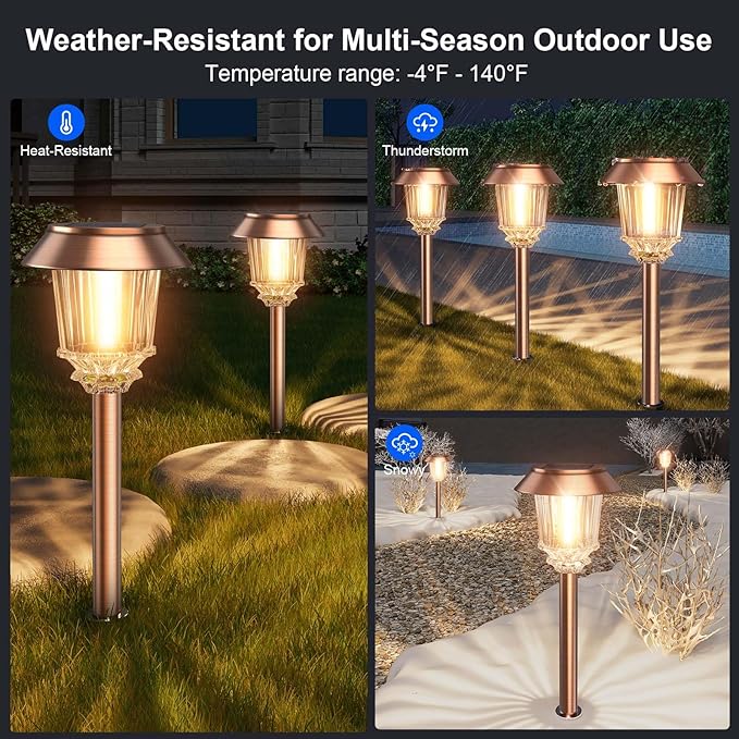 XMCOSY+ Solar Pathway Lights Outdoor - Image 6
