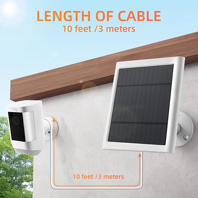 Solar Panel for Ring Camera, 2 Pack 4W Solar Charger Compatible - Image 4